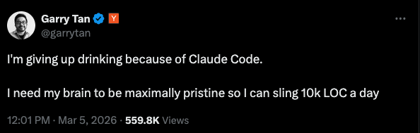 Tweet from Garry Tan