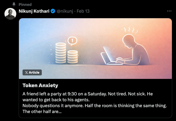 Twitter Article from Nikunj Kothari