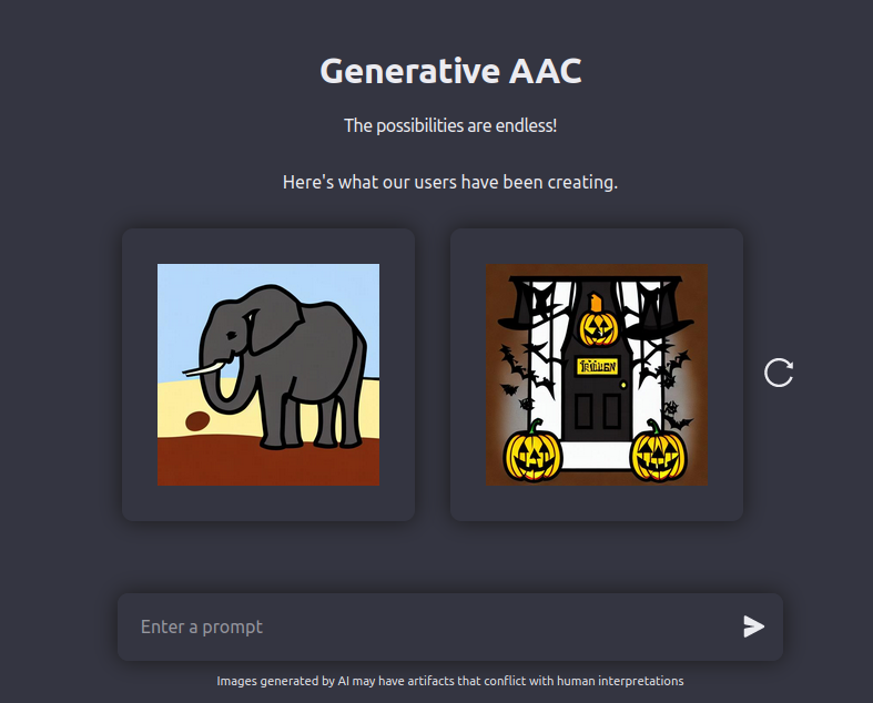 Image of Generative AAC Interface