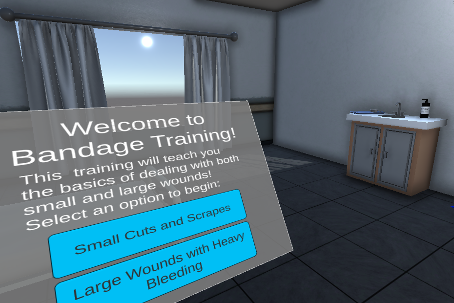 Image of VR Medical Trainin Tool Interface